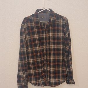 "Make Offer" Eddie Bauer Black and White Casual Button Down Flannel Shirt